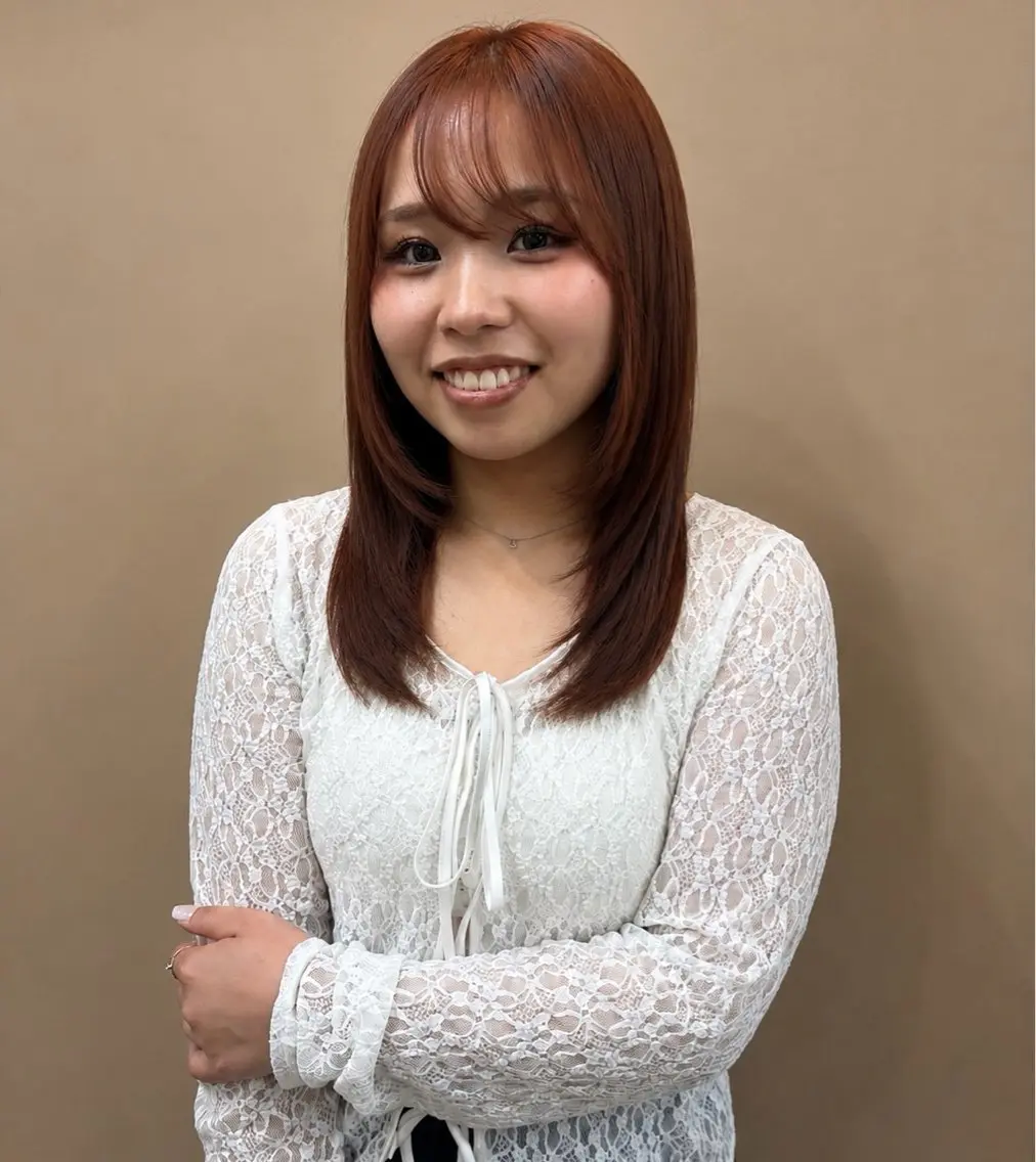 ミディアム カラー ブラウンカラー オレンジ オレンジブラウン ヘアカラー [lani ] konatsuのヘアスタイル