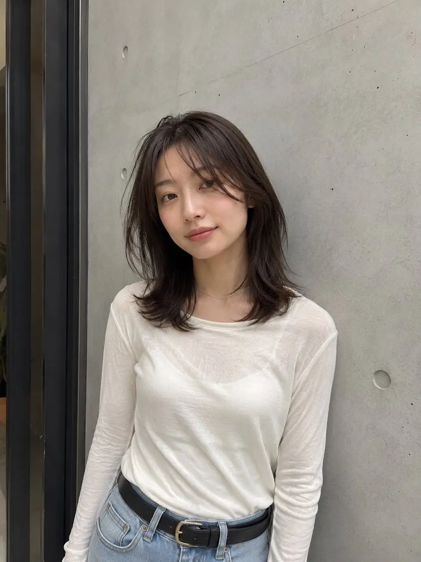 ミディアム 清水 柊人のヘアスタイル