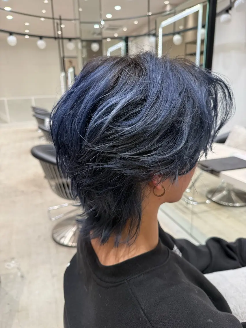 ショート カラー ヘアアレンジ メンズ ヘアカラー みっちー/縮毛矯正/ 艶カラーのヘアスタイル