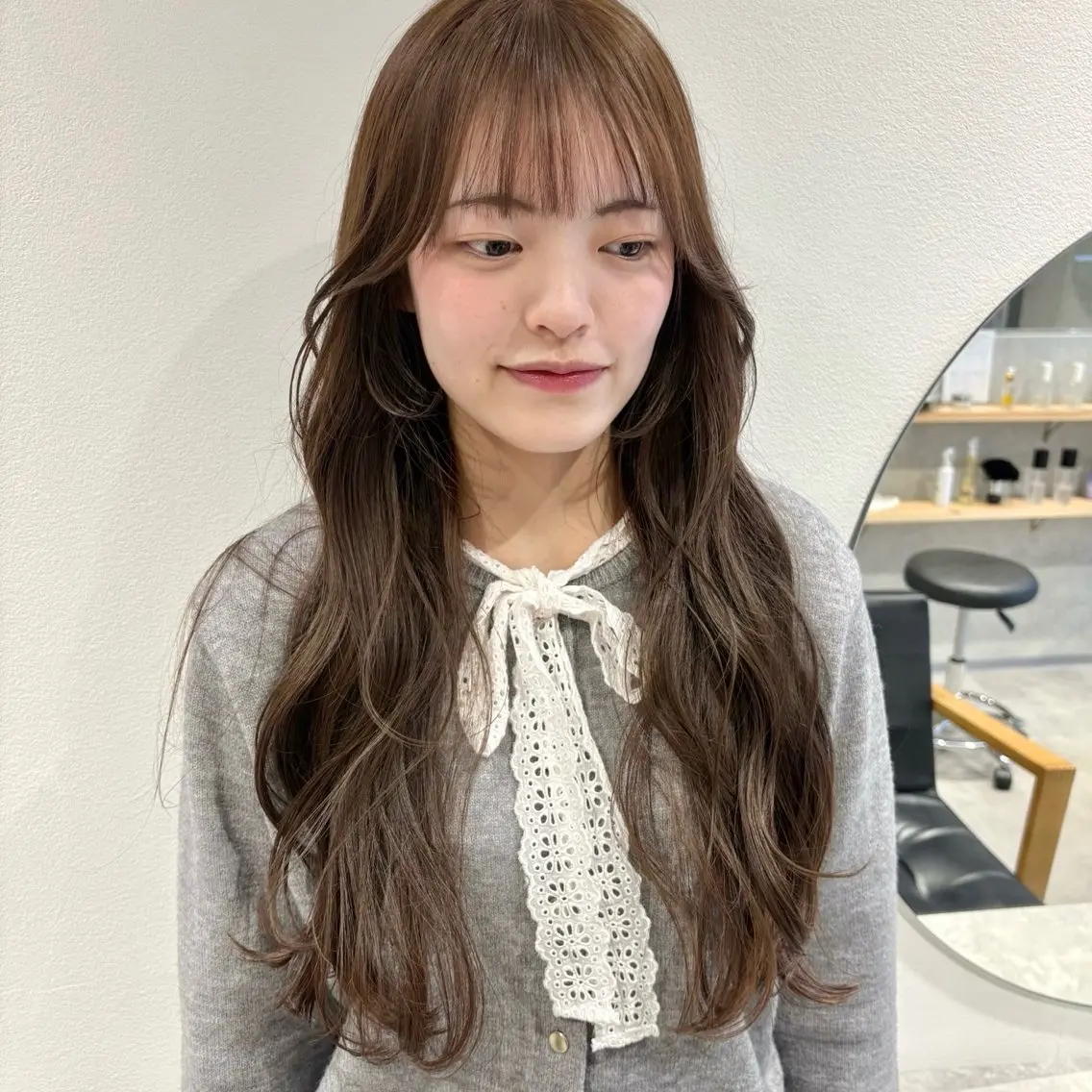 ロング カラー カット ヘアカラー トリートメント 🍊暖色×顔周り 🍊cocoroのヘアスタイル