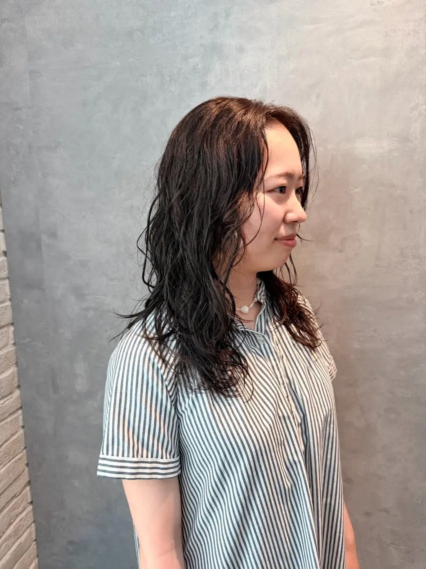 ミディアム パーマ ミディアムパーマ くせ毛・パーマ◎ ミズノアサミのヘアスタイル