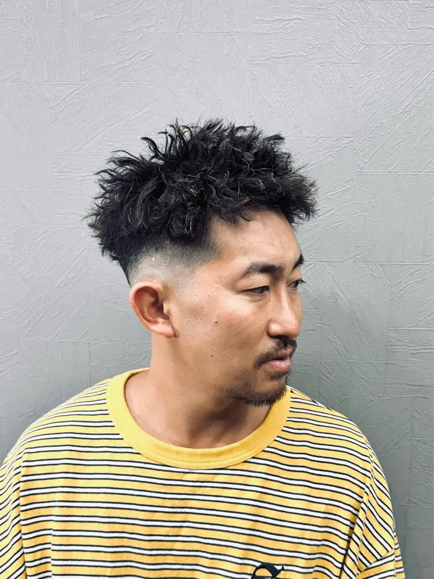 ショート パーマ メンズ カット パーマ 💈メンズパーマ💈 ナカザワ リョウのヘアスタイル