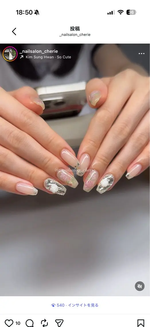 ネイル ハンドネイル nailsalon cherieのネイルデザイン