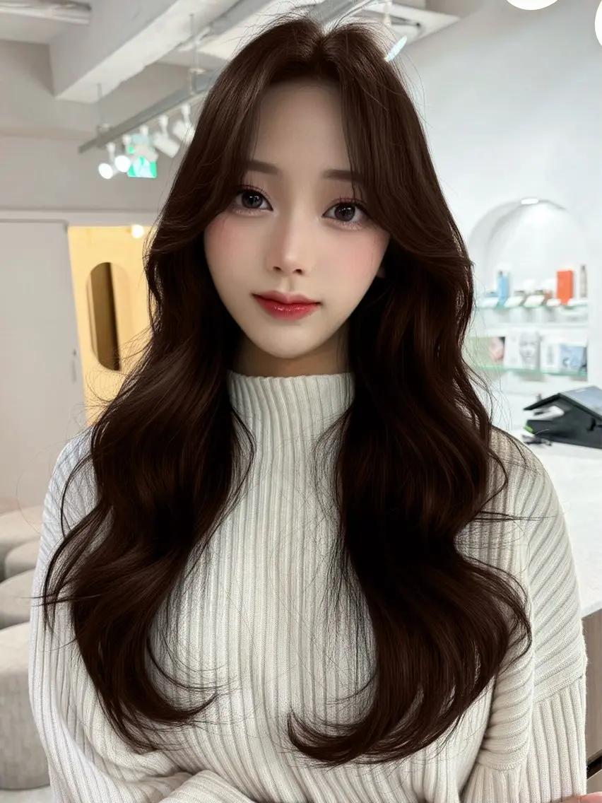 ロング カラー ベージュカラー ブリーチ ダブルカラー ラベンダーカラー ラベンダーベージュ カット ヘアカラー トリートメント 友田 那都のヘアスタイル