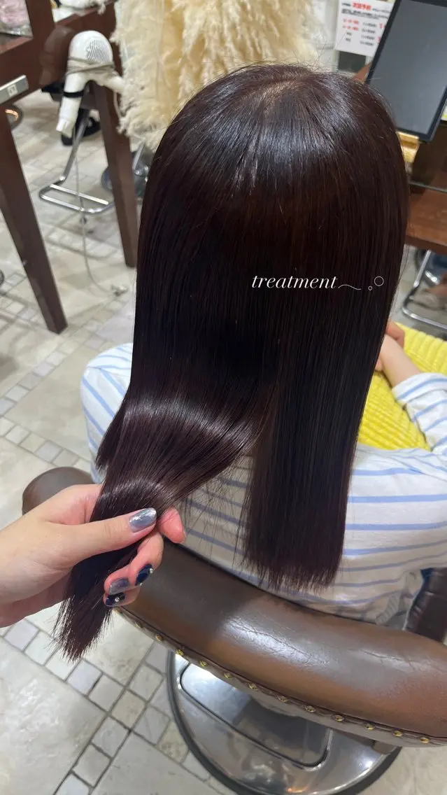 ロング トリートメント 酸熱トリートメント トリートメント 透明感カラー／ 艶感カラー／RAMUのヘアスタイル