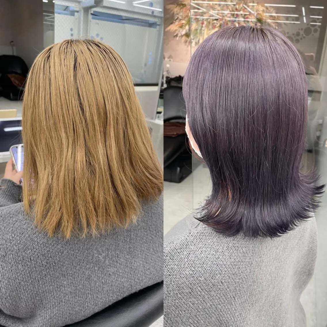 ミディアム ヘアカラー トリートメント Lond  mare 🦋ayana🦋のヘアスタイル