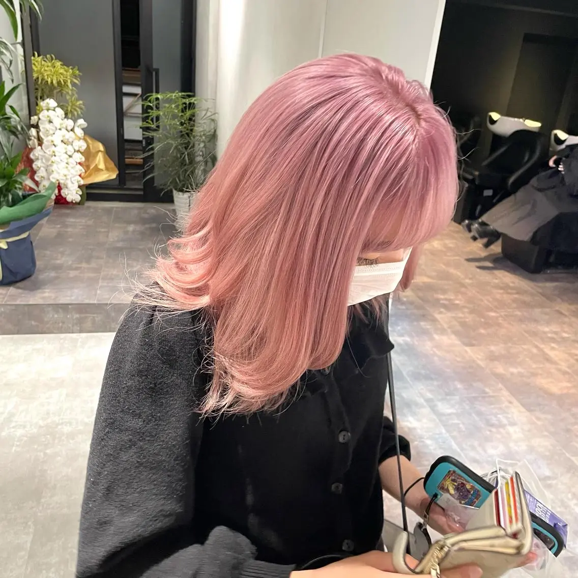 セミロング カラー ハイトーンカラー ヘアカラー トリートメント ✨MiL✨ ✨心斎橋✨のヘアスタイル