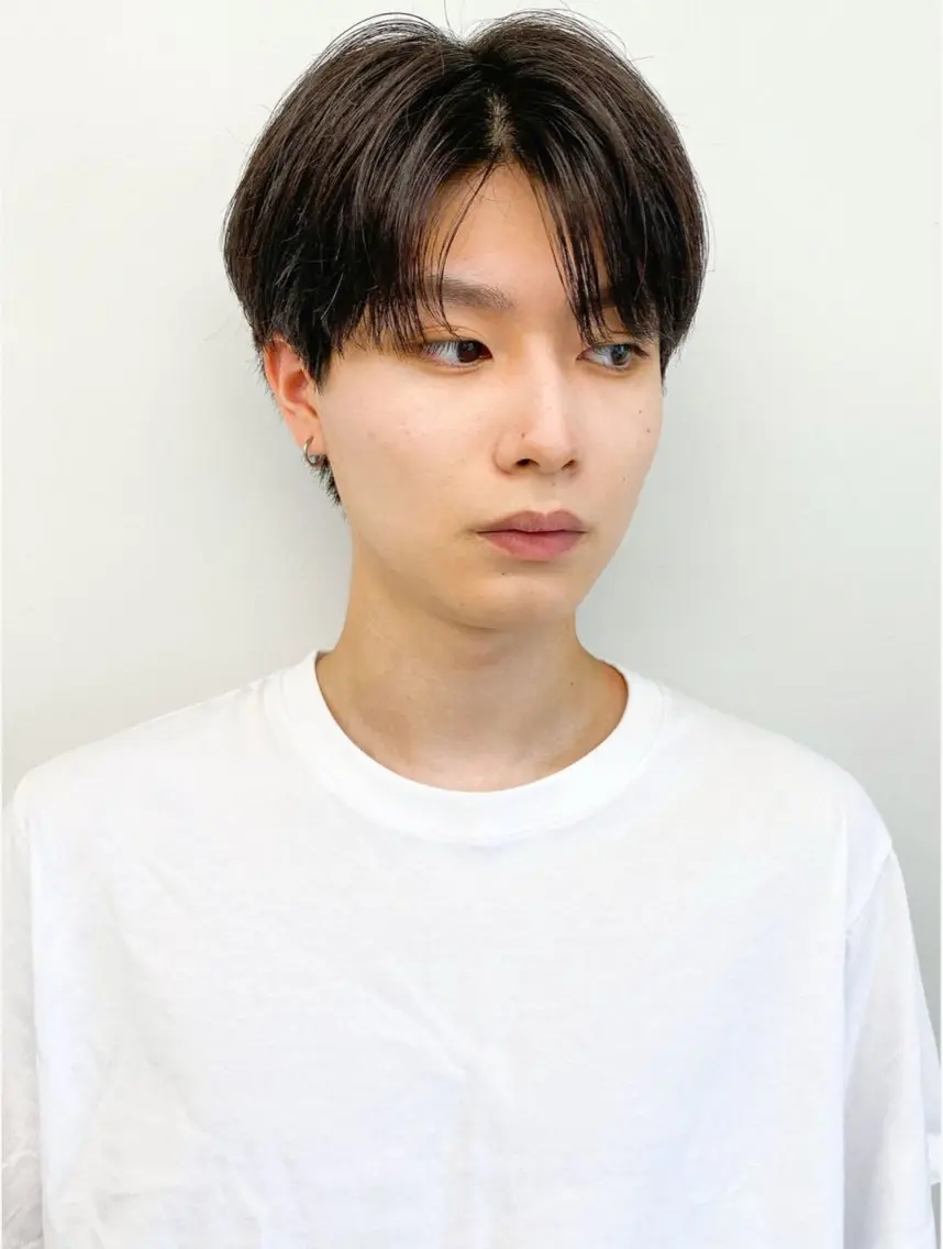 メンズカット+ダウンパーマ+ヘアケアの写真