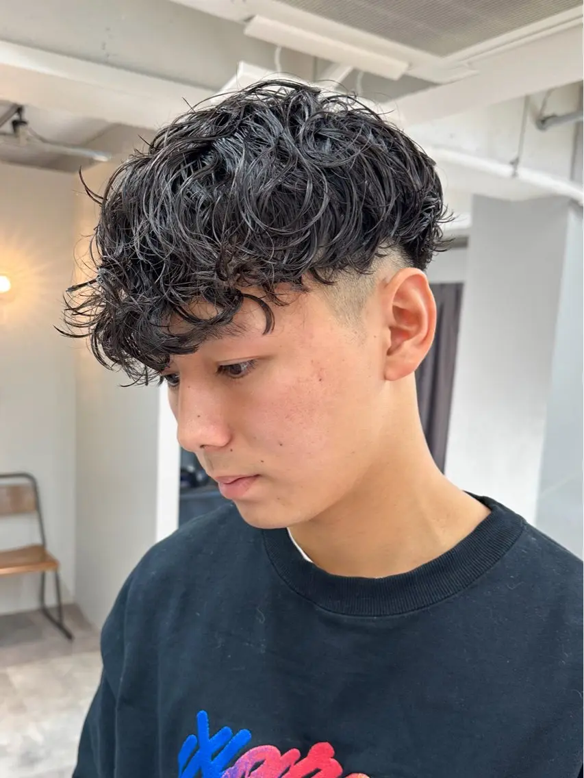 ショート パーマ メンズ カット パーマ メンズパーマ メンズ特化ryoのヘアスタイル