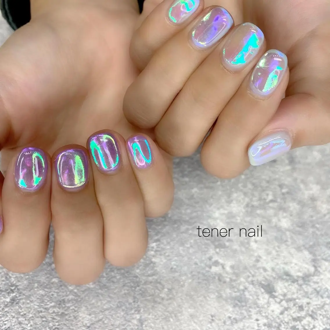 ネイル 氷ネイル・うるうるネイル テネルネイル tener nailのネイルデザイン