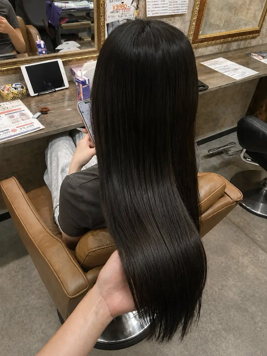 ロング シールエクステ エクステ ロング エクステ 前田 みのりのヘアスタイル