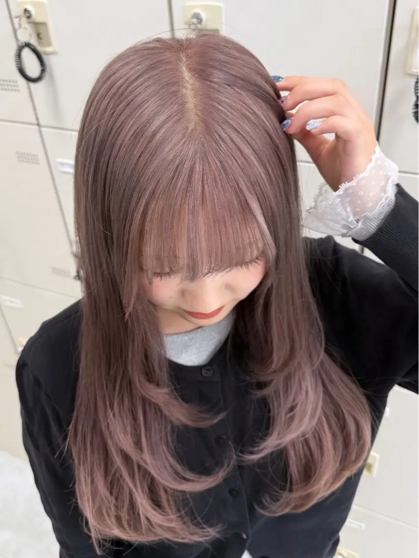 ロング ヘアカラー 韓国/girly 🧼Riju🧼のヘアスタイル
