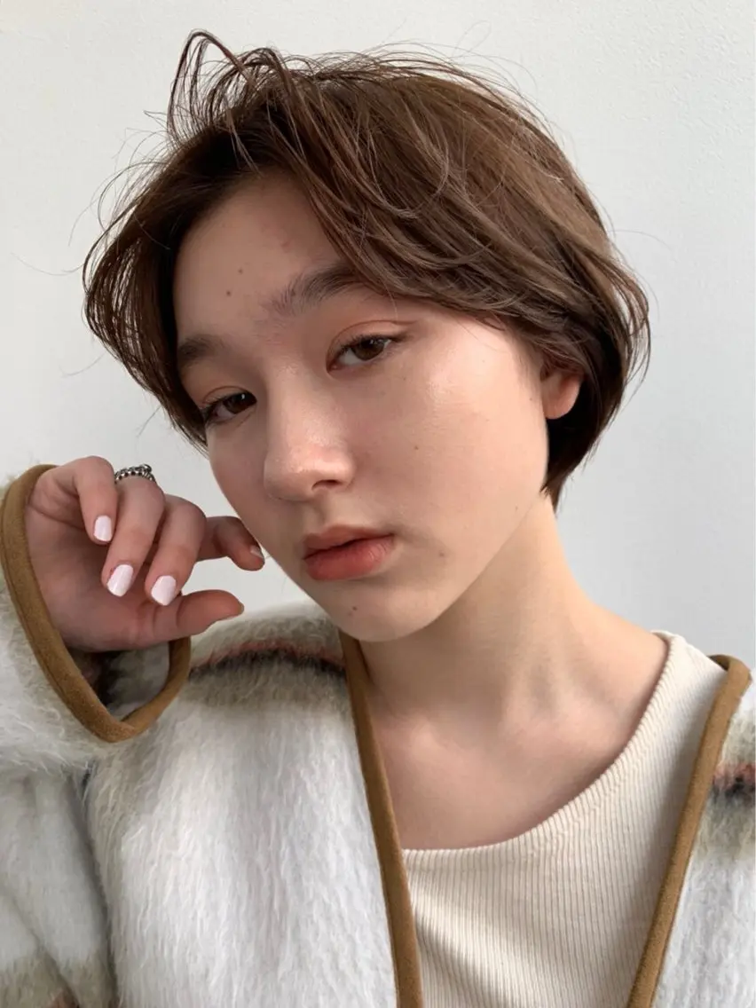 ショート カラー ナチュラル透明感 カラー/なお🎀のヘアスタイル