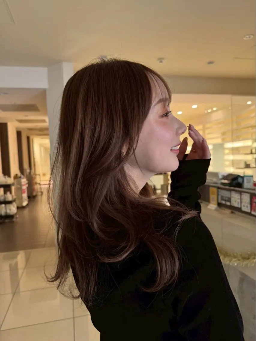 セミロング カラー 銀座/透明感カラー/ 艶カラー/えるのヘアスタイル