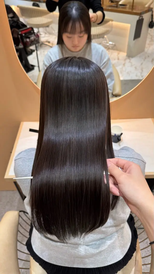 ロング 髪質改善 ʚザクザクレイヤー× 艶透明感/にしじまɞのヘアスタイル