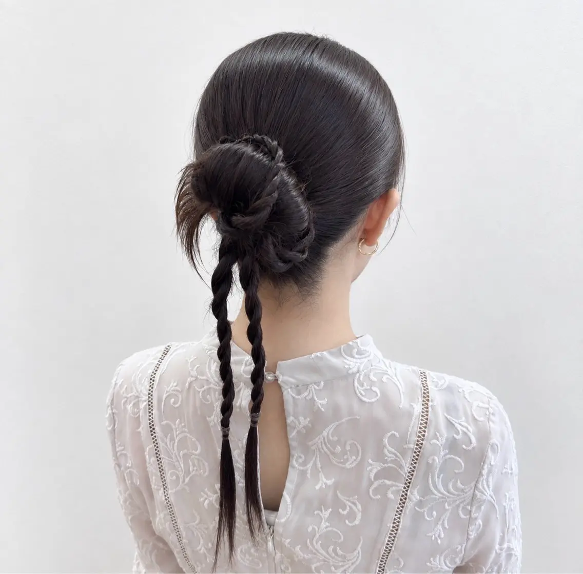 セミロング ヘアアレンジ 結婚式・ブライダル ヘアセット ヘアセット・アレンジ 🌷Kasumi🌷のヘアスタイル