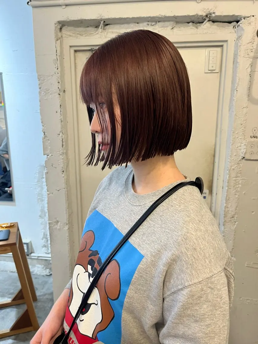 ショート カラー パーマ カット ヘアカラー トリートメント ✴︎UNU ✴︎モエカのヘアスタイル
