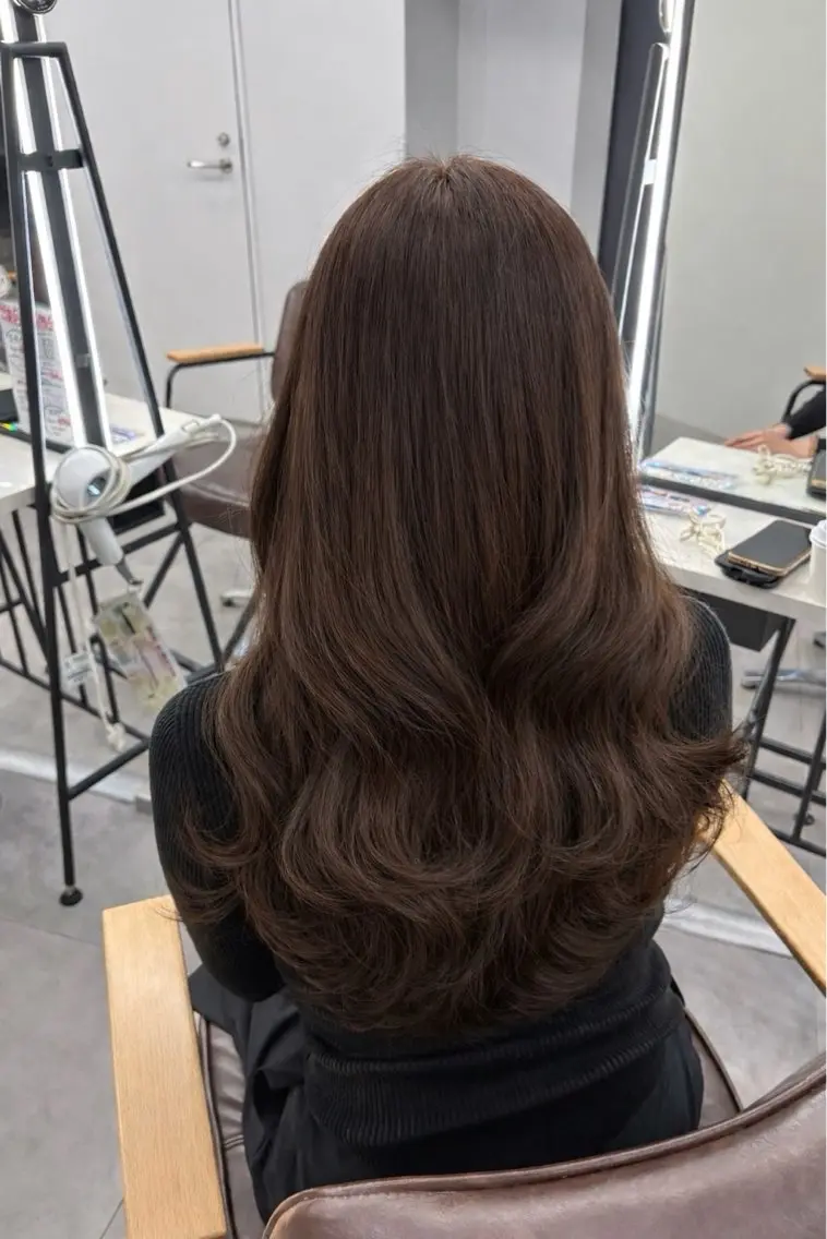 セミロング カラー ヘアカラー トリートメント Hina🫧透明感 /上品/モテ🫧のヘアスタイル