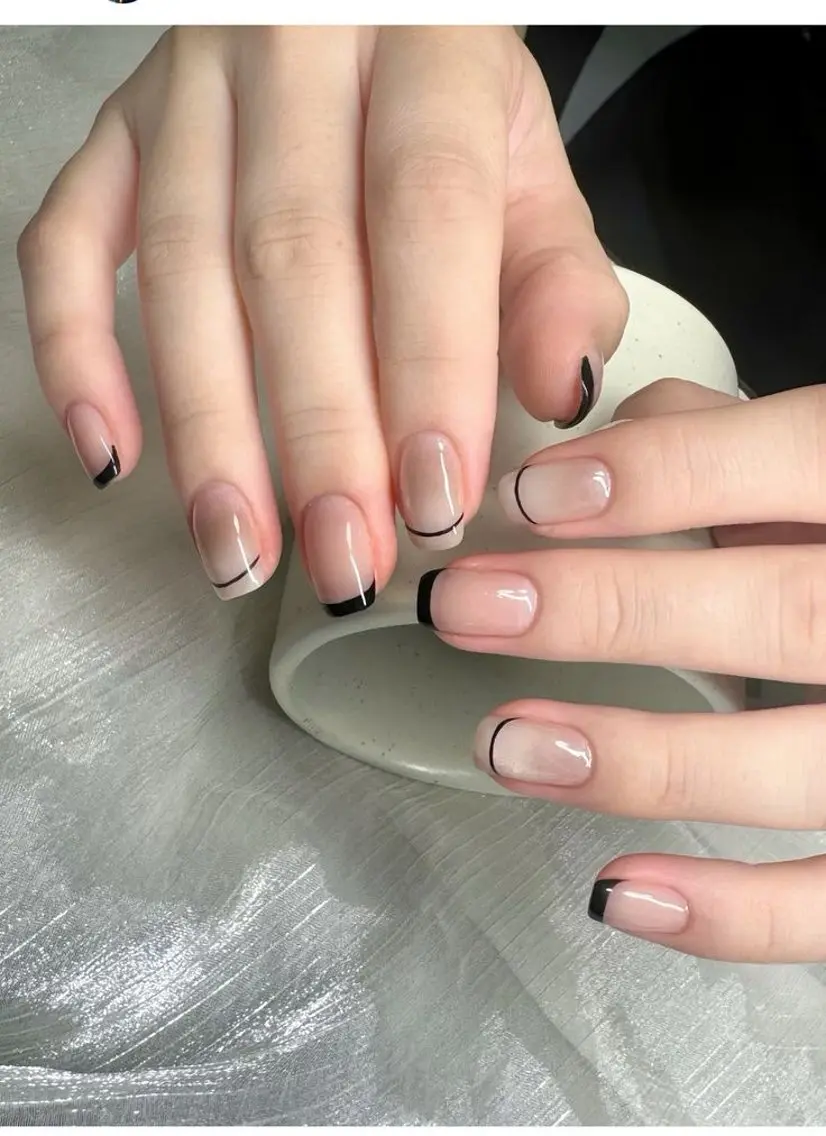 ネイル 長さ出し フレンチネイル グラデーション 韓国ネイル マグネットネイル ハンドネイル BT HEAVEN nailのネイルデザイン