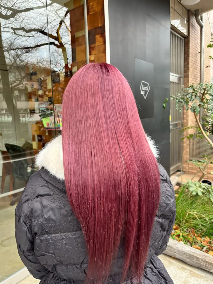 ロング カラー カット ヘアカラー トリートメント i sのヘアスタイル