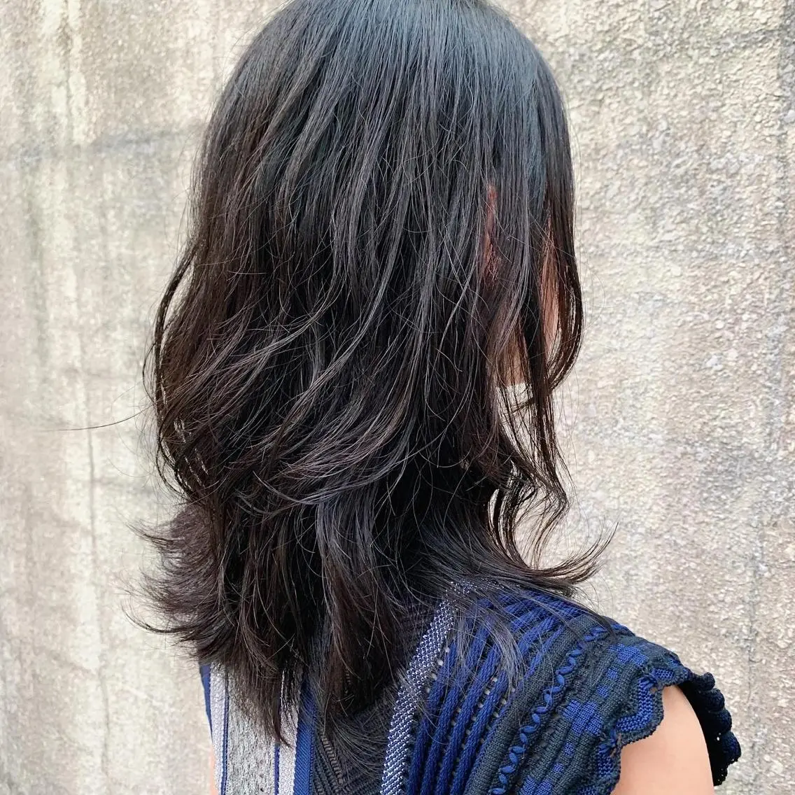 ミディアム パーマ 中川 竜誠のヘアスタイル