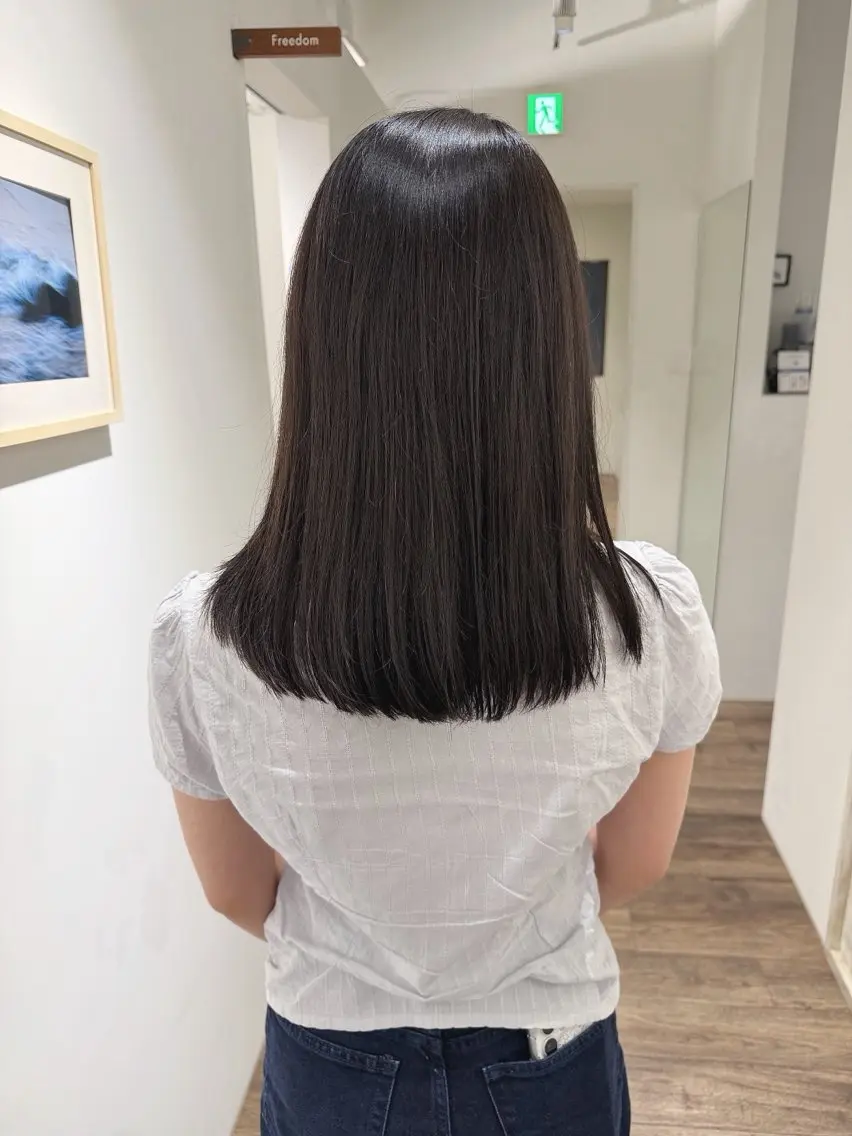 ミディアム カット ヘアカラー ハイライト⭐️上野 高広のヘアスタイル