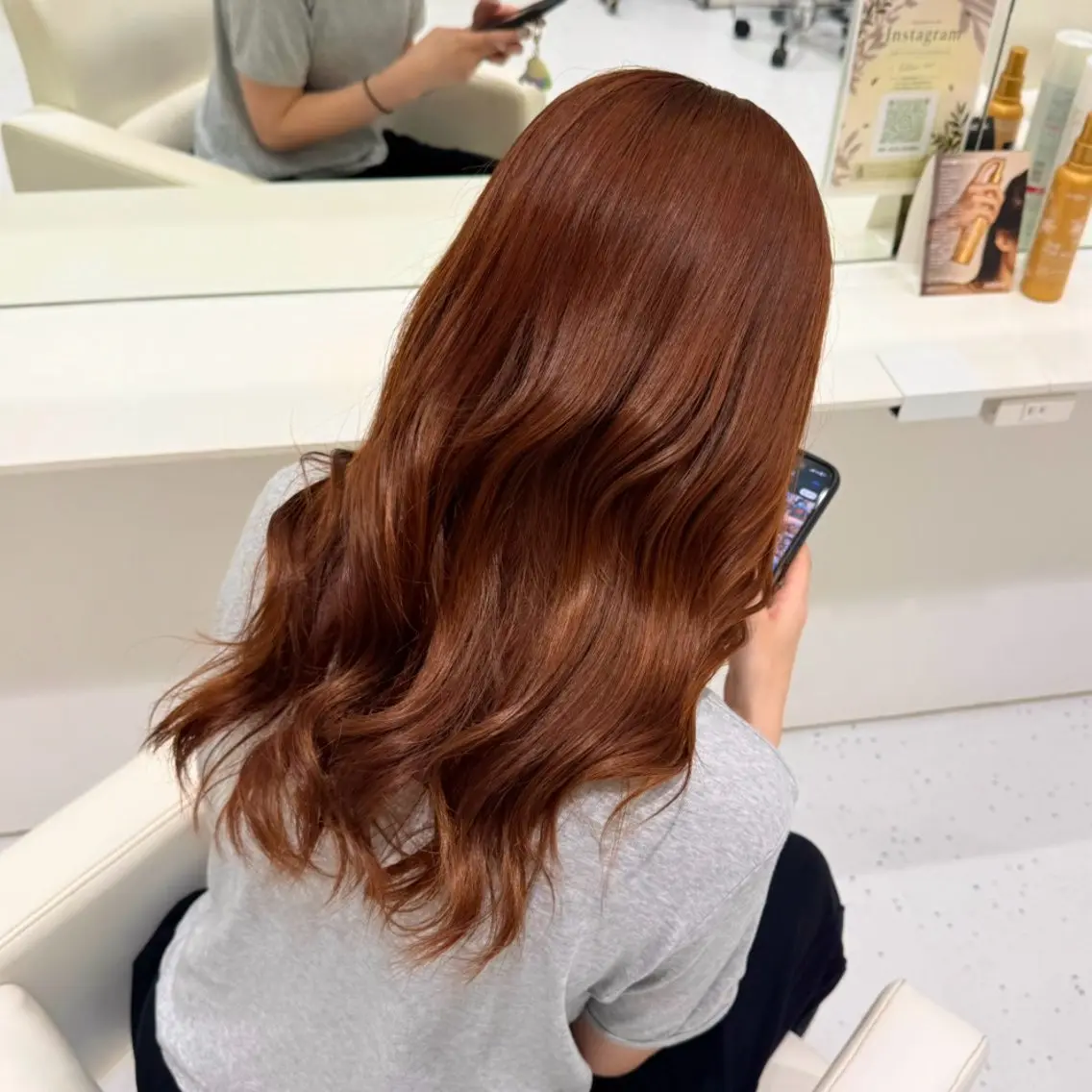 カラー ブラウンカラー 透明感カラー オレンジ オレンジブラウン ヘアカラー 坂本 姫璃のヘアスタイル