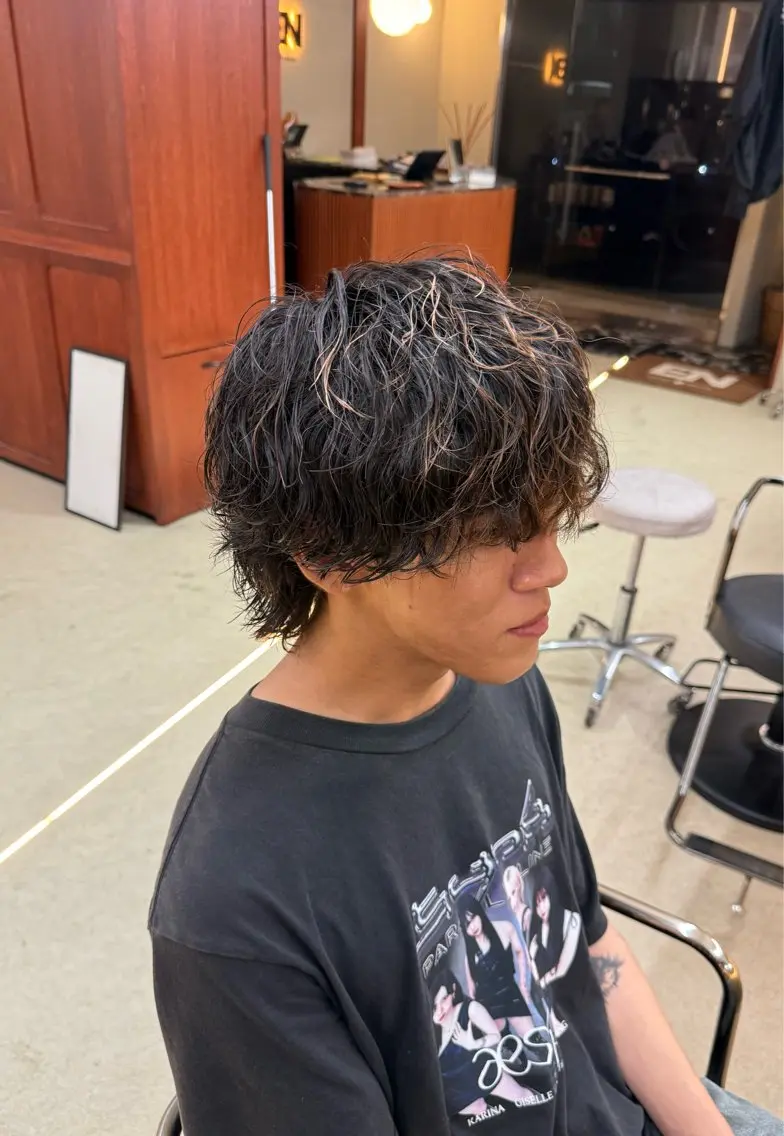 パーマ メンズ メンズパーマ 波巻きパーマ カット パーマ EN大宮/山田壮太/ メンズパーマのヘアスタイル