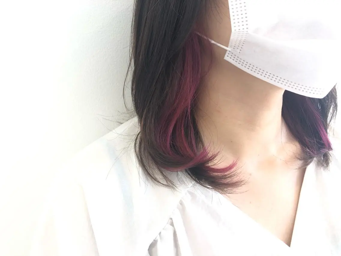 ミディアム カラー 宮崎 睦のヘアスタイル