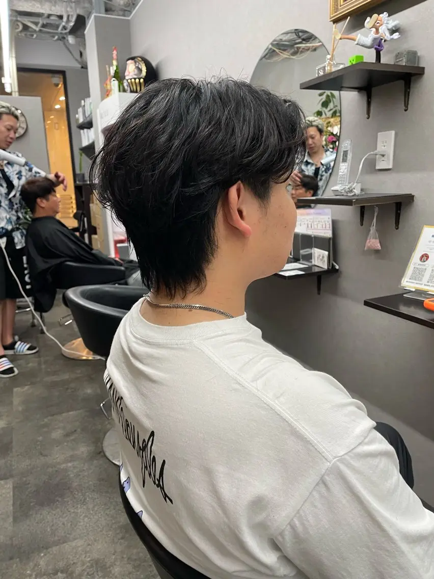 ショート メンズ センターパート カット ヘアセット 🌹ミラクル美容師 🌹くっぽのヘアスタイル