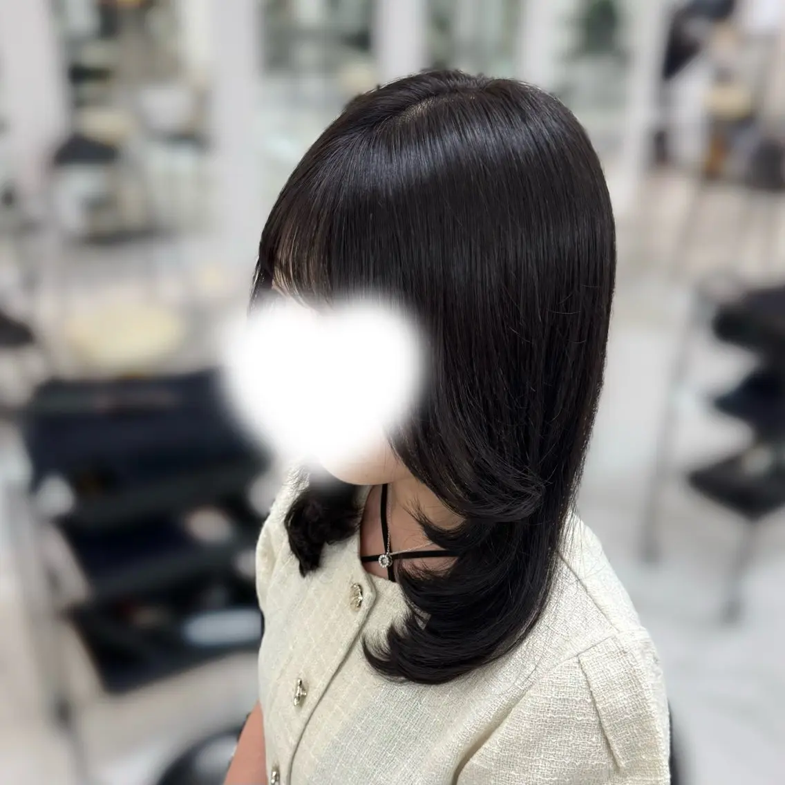 ミディアム カラー レイヤーカット マツエク/ヘアセット 心愛のマツエク・マツパデザイン
