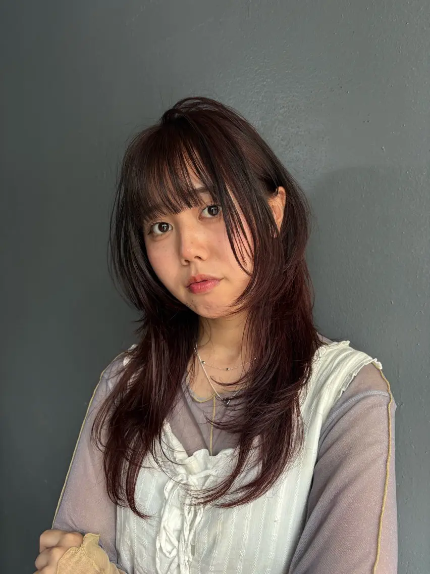 ロング ロングレイヤー くびれヘア レイヤーカット ロング 下北沢美容室／ 竹内菜々花のヘアスタイル