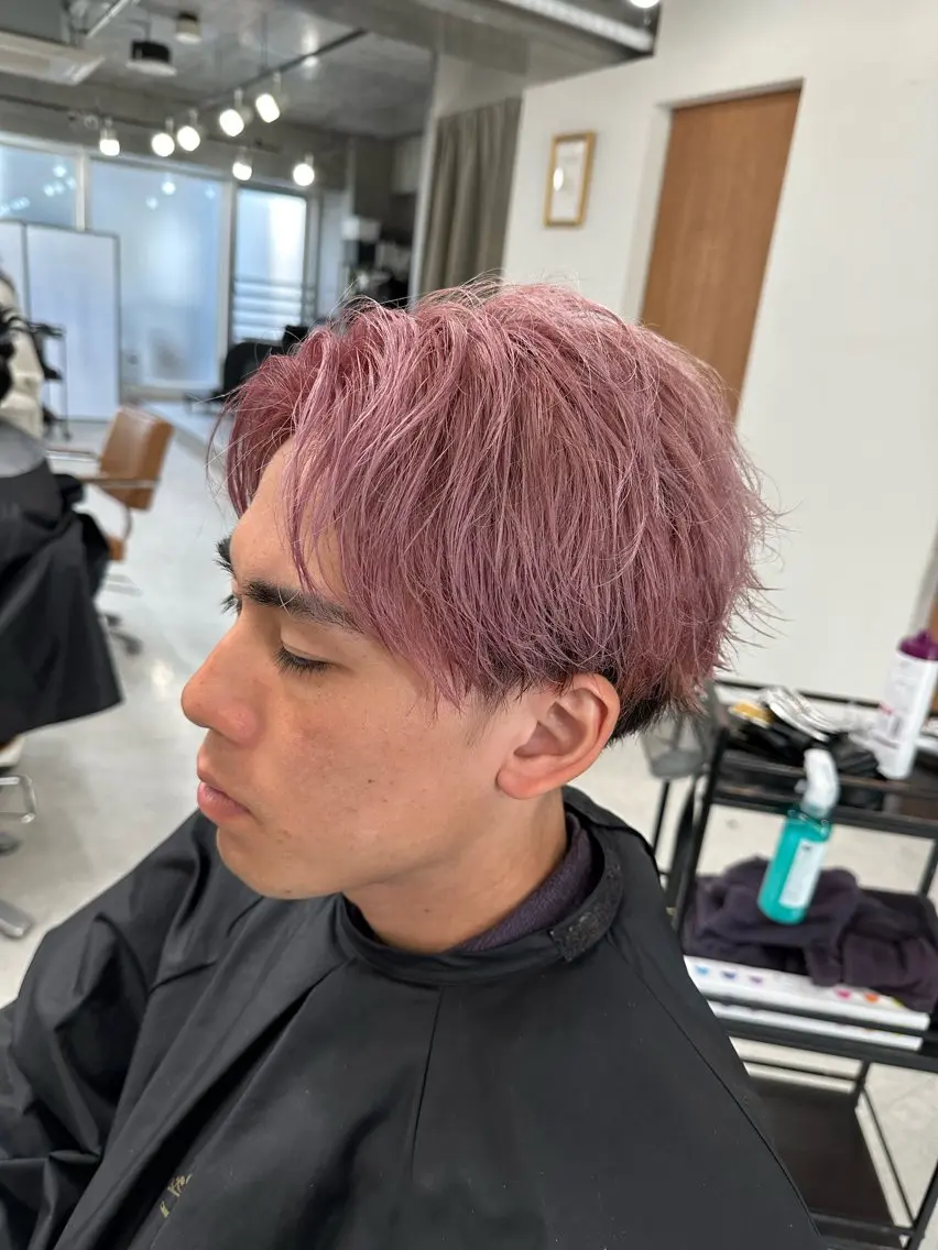 メンズ ヘアカラー トリートメント ヘアセット バレイヤージュ特化/ アキラのヘアスタイル
