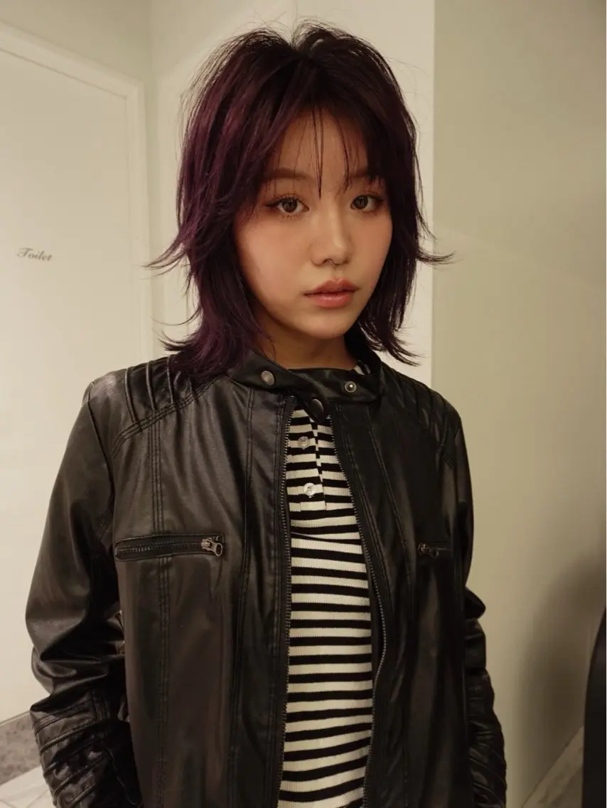 ミディアム ヘアカラー ネイル🍥カラー / ネモトコハルのヘアスタイル