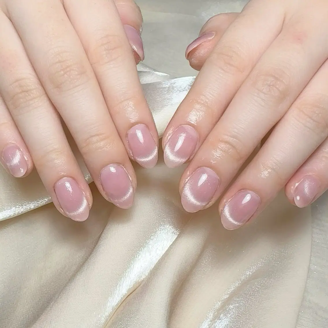 メンズ ネイル メンズ韓国風 アートネイル オーロラネイル ガーリー キラキラネイル ハンドネイル Nail salon 木にいるのネイルデザイン