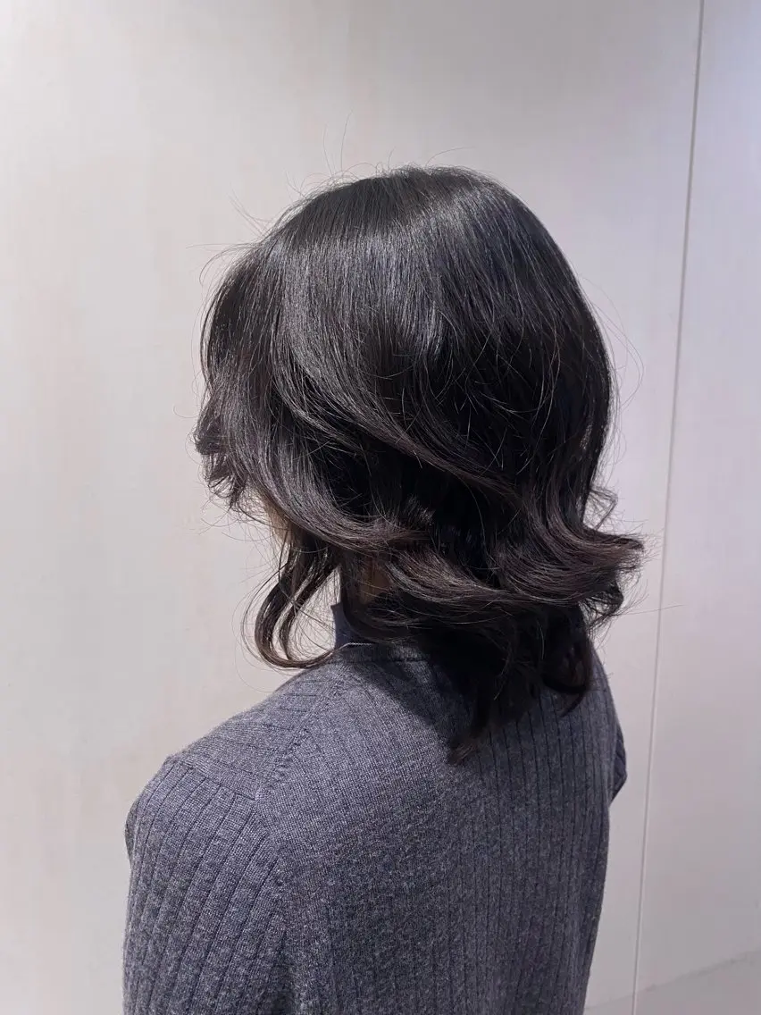 ミディアム パーマ ミディアムパーマ パーマ トリートメント stair:case 🌱Fuka🌱🦖のヘアスタイル