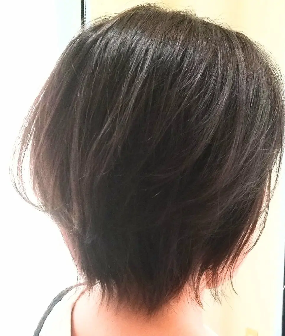 ショート ボブ レイヤーカット 外ハネヘア カット 髪質改善 salon セキグチのヘアスタイル