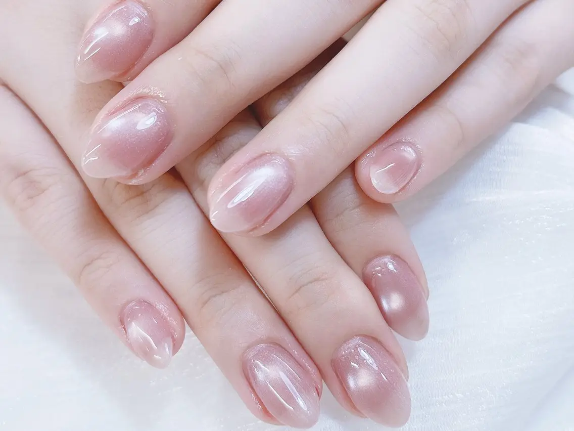 ネイル チークネイル 成人式 フレンチネイル グラデーション 氷ネイル・うるうるネイル ハンドネイル DUO MI nail salonのネイルデザイン