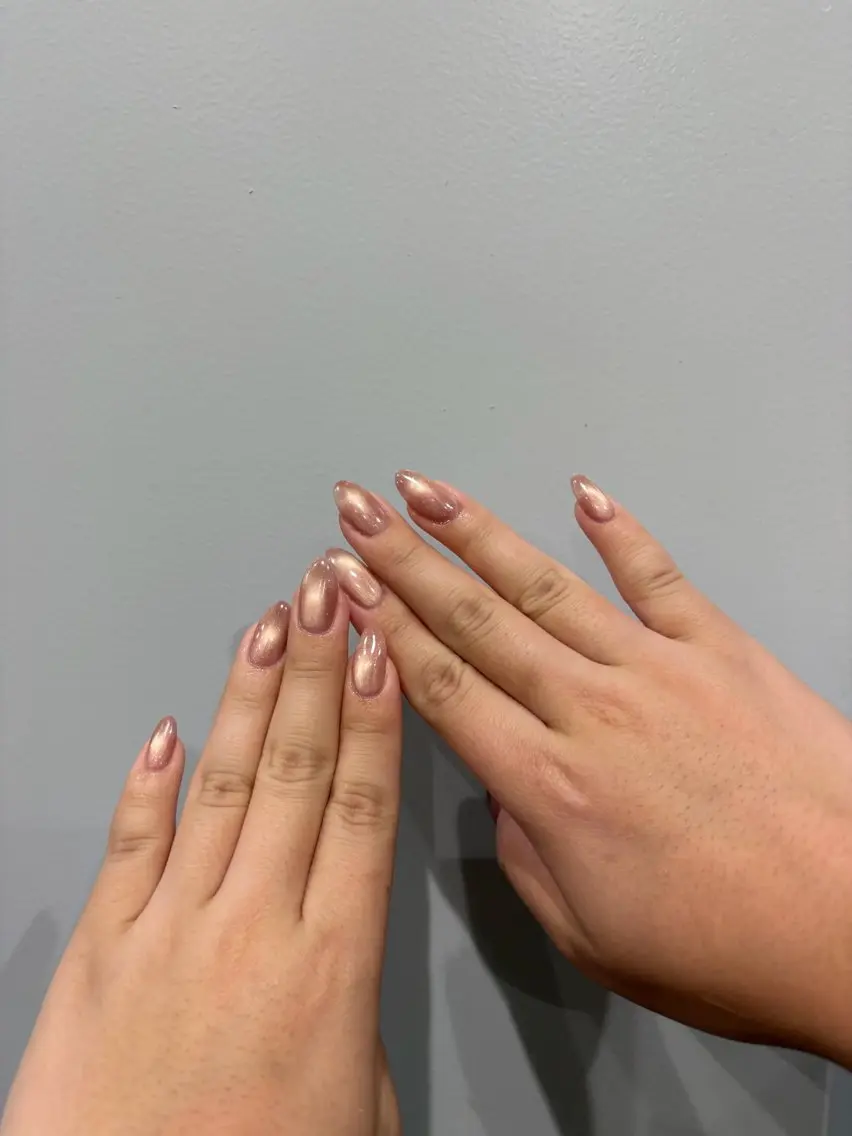 ネイル ラメ(グリッター) マグネットネイル オフィスネイル ピンク ブライダルネイル ハンドネイル eyelash& nailsalonMのネイルデザイン