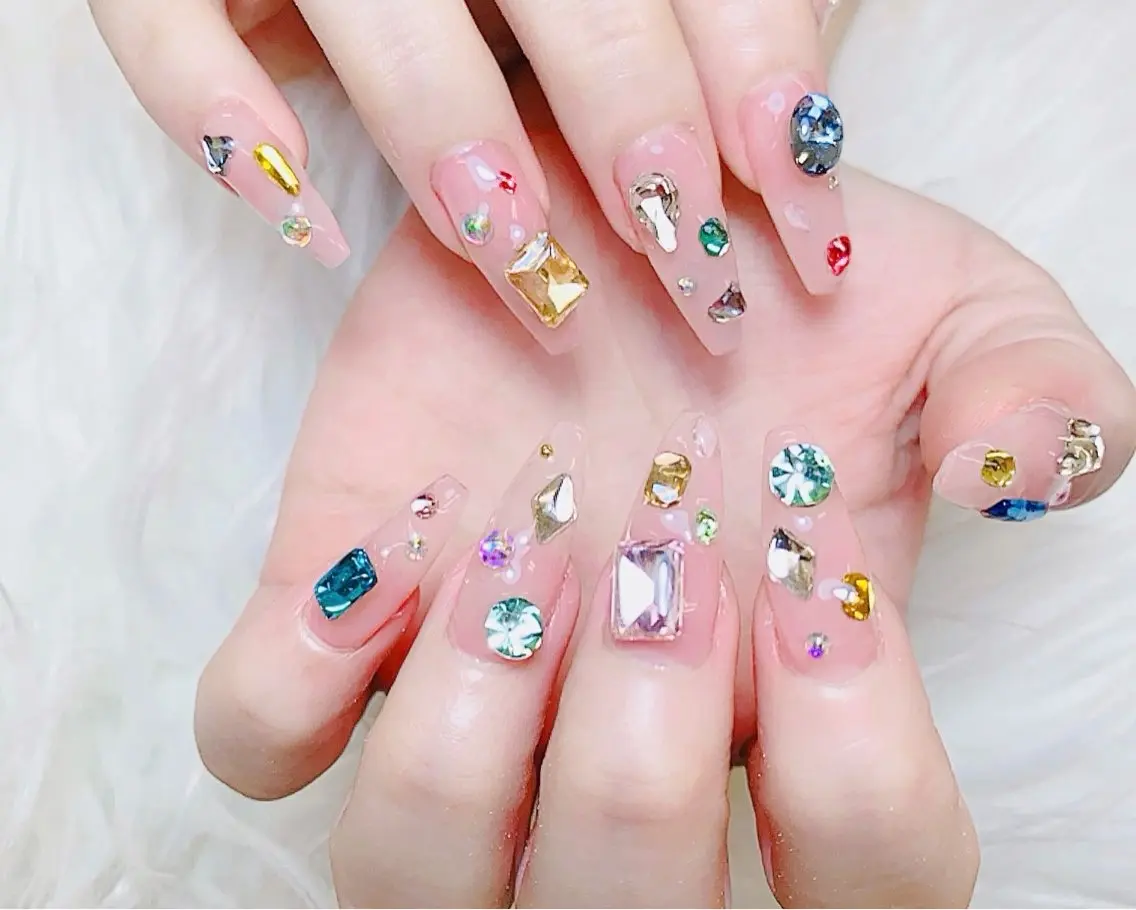 ネイル チークネイル 長さ出し フットネイル 韓国ネイル マグネットネイル ハンドネイル ハンドケア AN NAIL _HOAのネイルデザイン