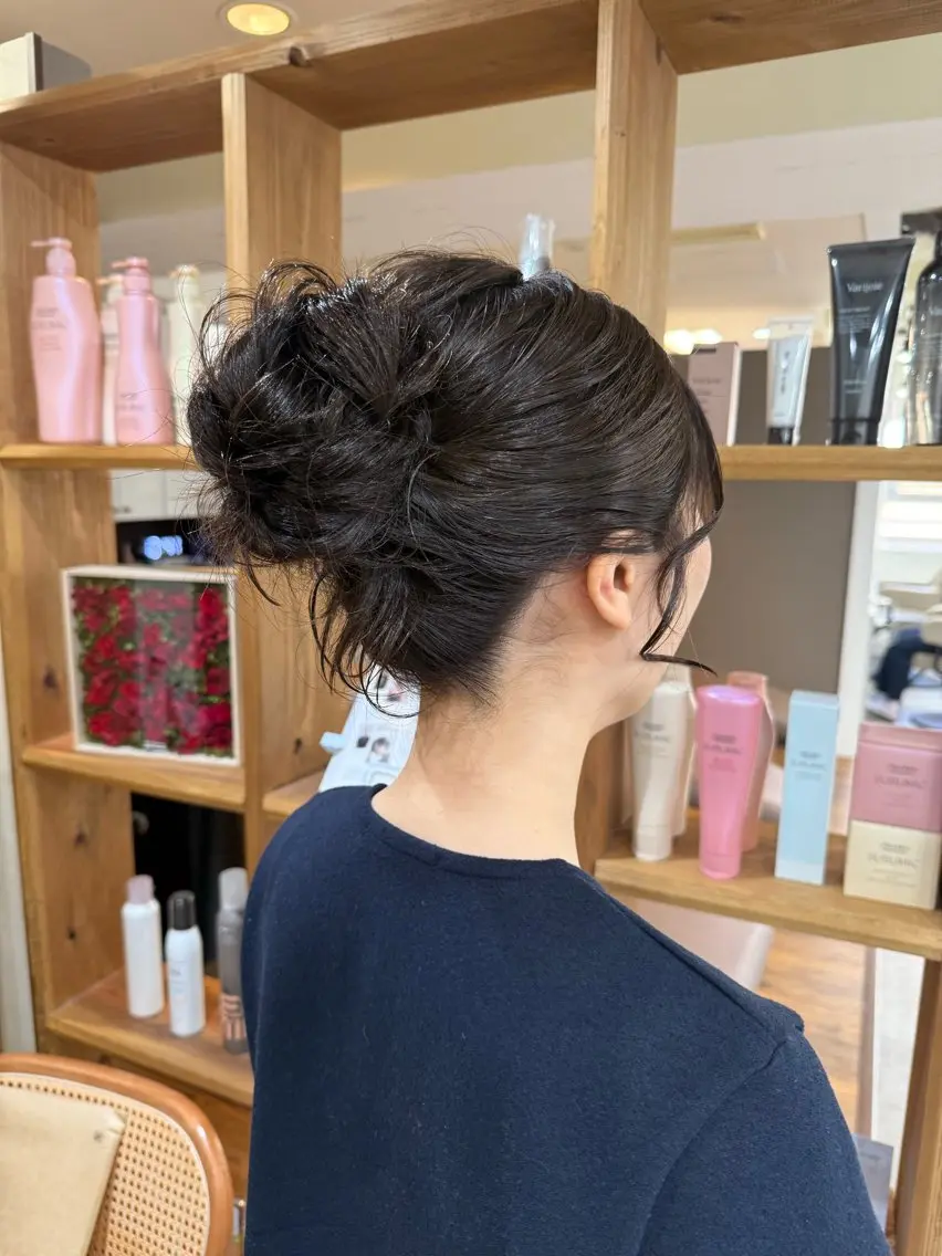 ロング ヘアアレンジ ヘアセット 韓国風パーマ/ヘア セット/店長みづきのヘアスタイル
