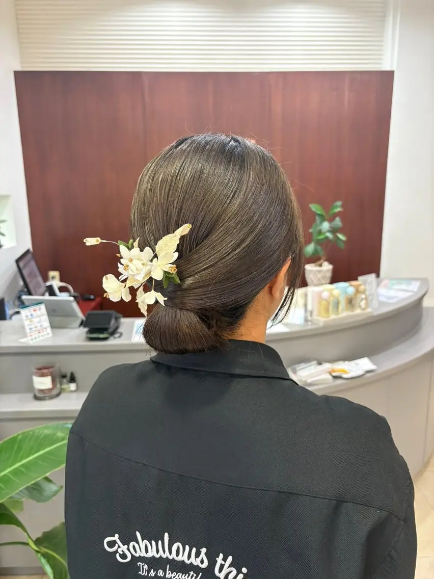 ミディアム 浴衣 ヘアセット arika さやのマツエク・マツパデザイン