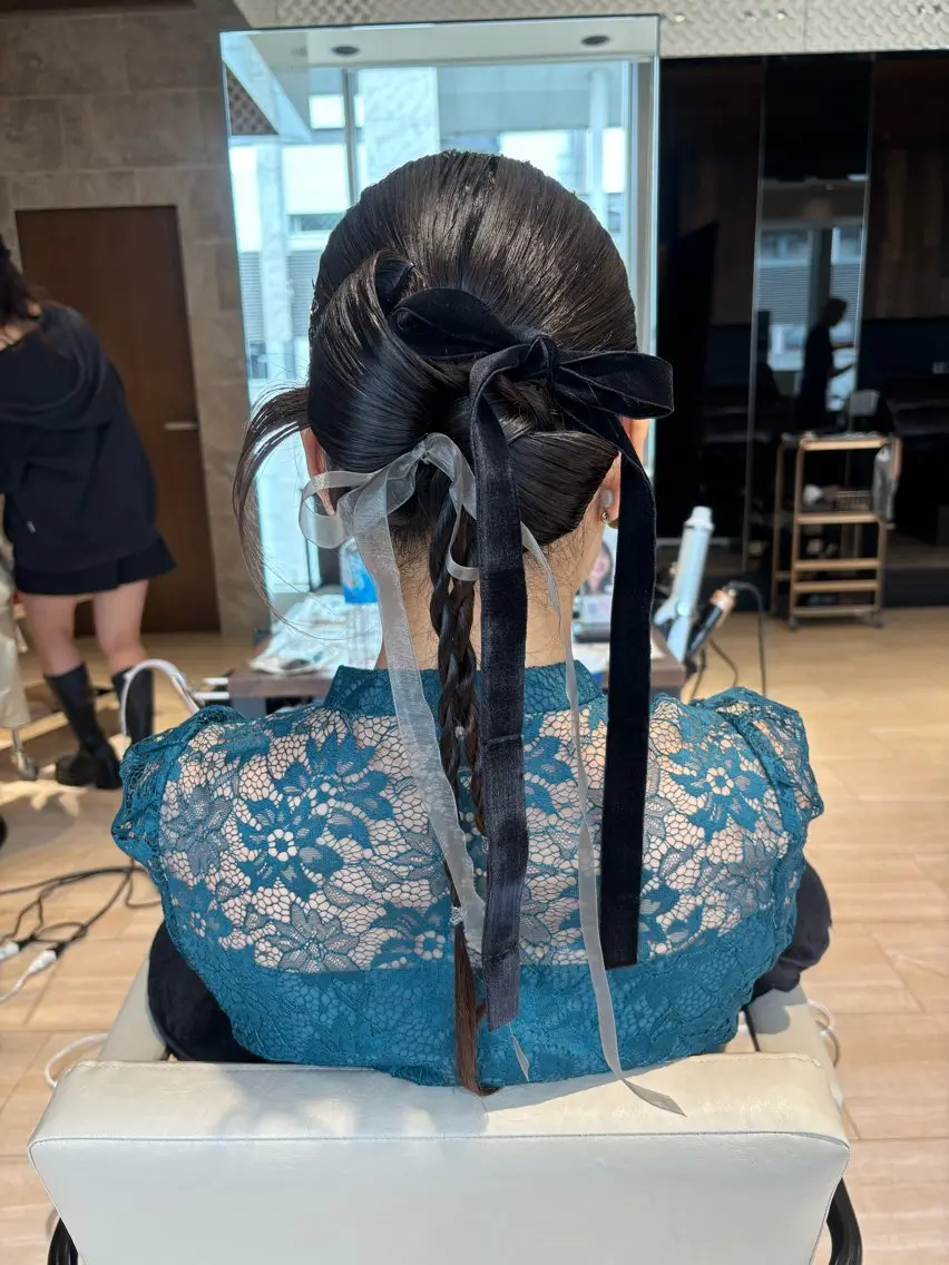 ロング ヘアセット 穂積 未優のヘアスタイル