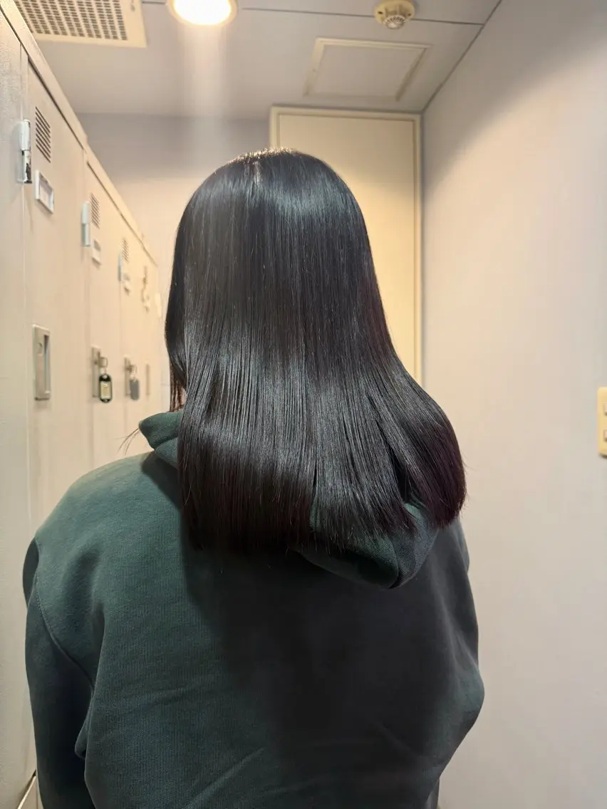 ロング 縮毛矯正 🍎ブリーチモデル 募集AZUMI京都のヘアスタイル