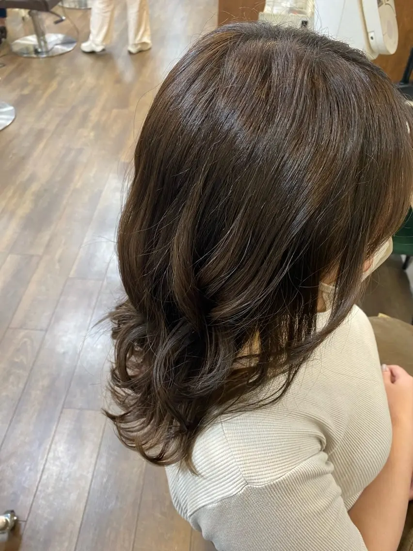 セミロング ヘアアレンジ 徳永　髪質改善 カラー🪄💫のヘアスタイル