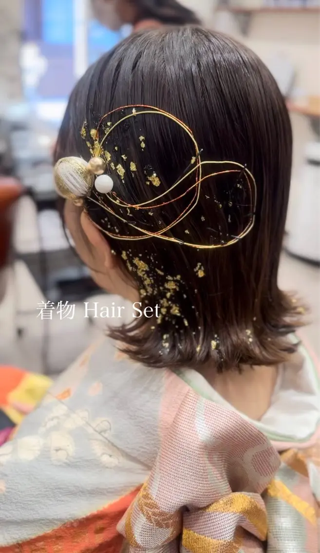 ミディアム ヘアアレンジ 成人式 着物ヘア ボブ 似合わせ＆予防美容 飯島   知花💐のその他イメージ
