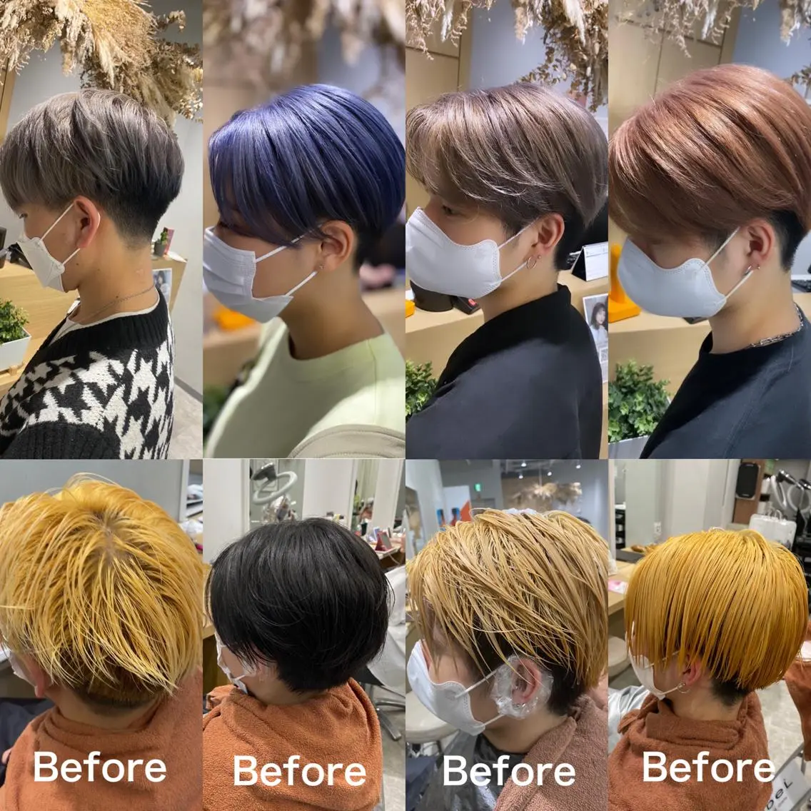 ショート カラー ハイトーンヘア/ 島崎　タクミのヘアスタイル