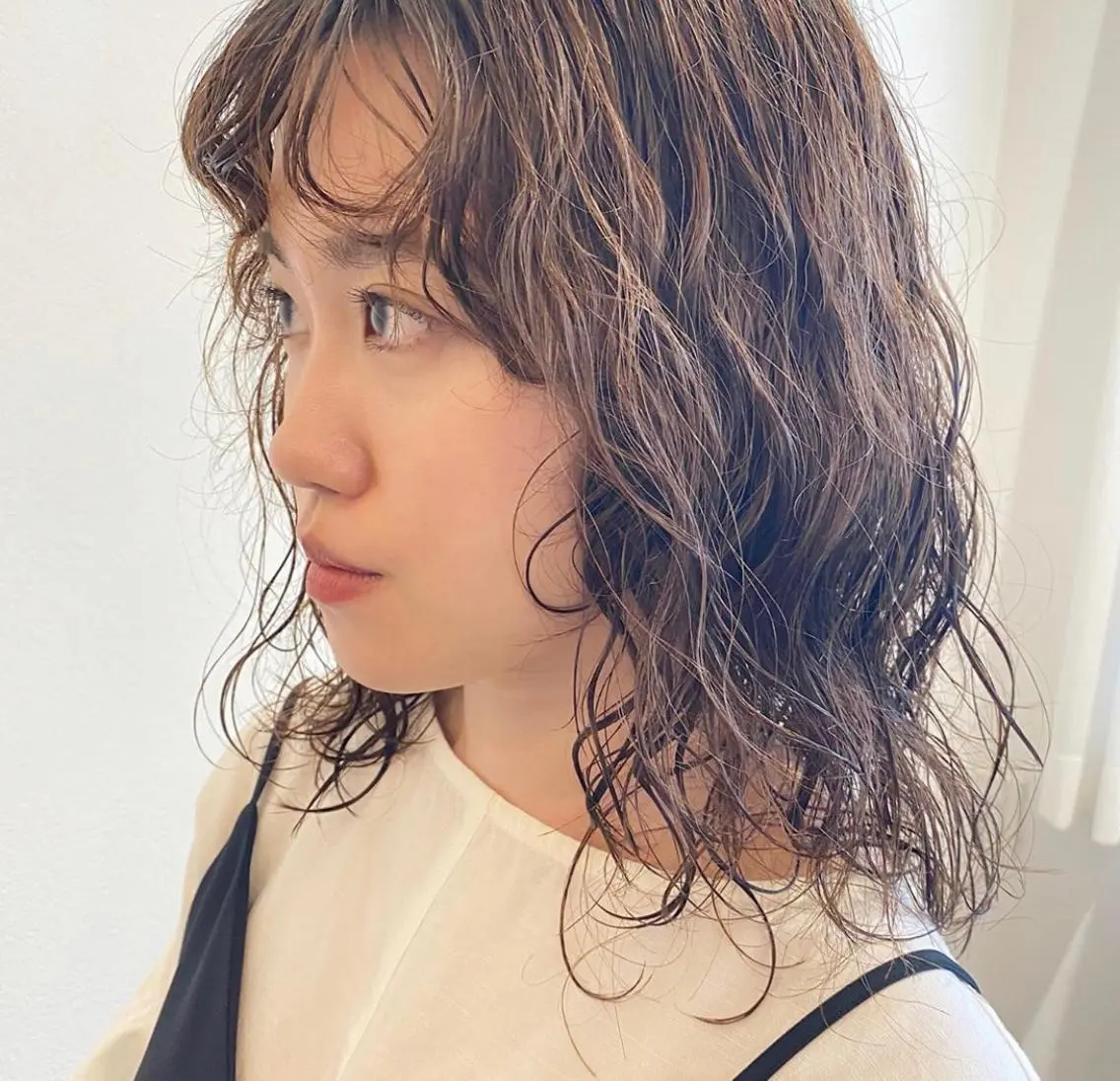 ミディアム ミディアムパーマ カット パーマ トリートメント MIZUHO / ダブルカラー髪質改善のヘアスタイル