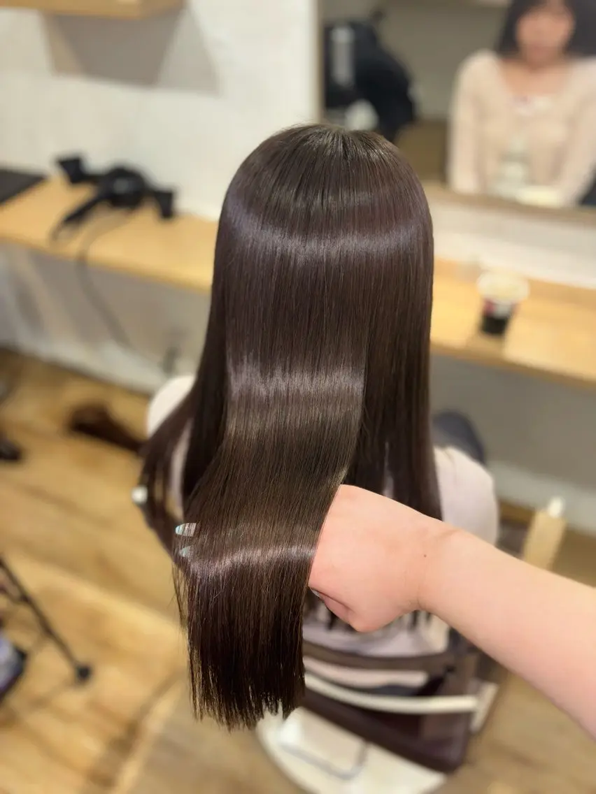 ロング カラー カット ヘアカラー トリートメント ヘッドスパ ヘアセット ️韓国ヘア／レイヤー カット❤️Yūkaのヘアスタイル