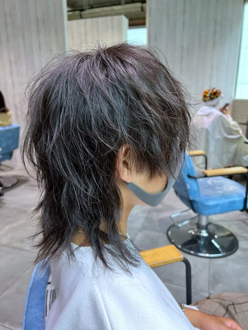 メンズ メンズウルフカット ウルフカット 假屋 航のヘアスタイル